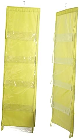 Zerodeko 3pcs 10 bolsas penduradas bolsas amareladas bolsos clo prateleira de bolsas transparente coleta de armazenamento