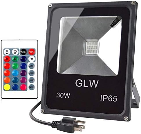 Iluminação do estágio da luz de inundação RGB do GLW LED, luzes de alteração de cor ao ar livre de 30w com controle remoto,