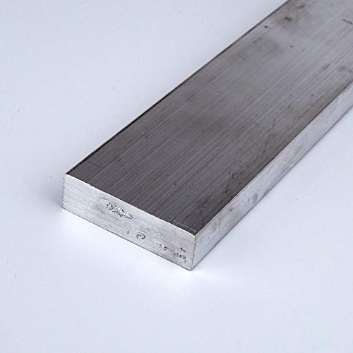 6061 Barra retangular de alumínio, acabamento não polido, extrudado, temperatura T6511, ASTM B221, 1/2 de espessura, 3/4 de largura,