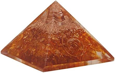 Gerador de energia Orange Aventurine Orgone Piramid Protection Protection Healing Crystal