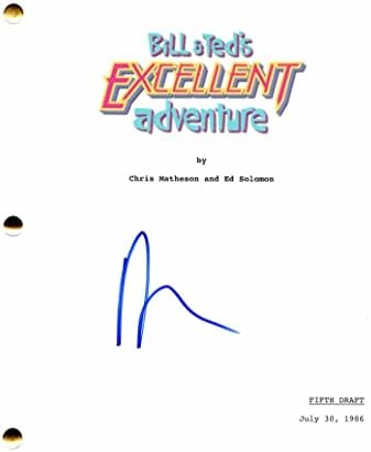 Alex Winter assinou o Autógrafo Bill & Ted's Exceling Adventure Script Full Movie - Co -estrelando Keanu Reeves, muito raro