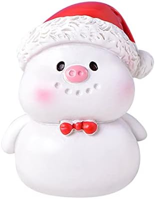 Desenho animado de desenho animado porco boneco de neve árvore de Natal