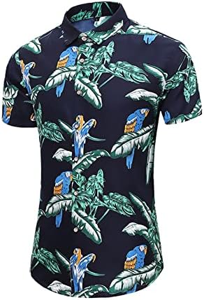 Graphic Hawaii Super Soft Summer Sub-camiseta Men montado em grandes dimensões Vshirt VShirt Vsheck Vsholk Button-Do-baixar