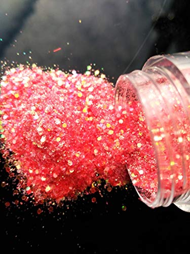 1 PCS Red Unhas hexagonal Glitter acrílico manicure kit de pigmentos de espelho holográfico de espelho holográfico encantador