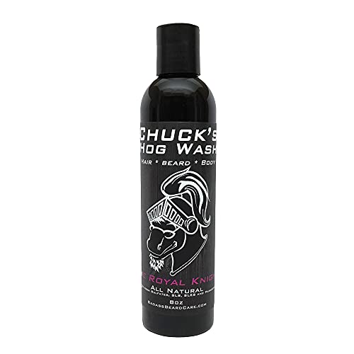 Lavagem de porcos de Chuck - toda a barba e lavagem corporal natural - o perfume do surfista, 8 onças - deixa sua barba mais