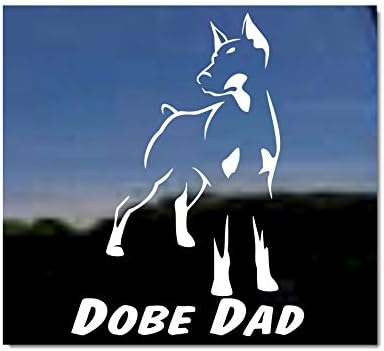 Dobe pai ~ Doberman Pinscher Cropped Orends Vinyl Window Auto Decal