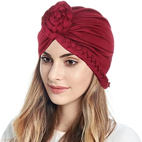 Caps Headwear para mulheres gorros tranças Chapéus de turbante Capace Capinho de cabeceira de cabeceira de lenço