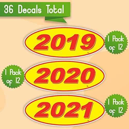 Versa Tags 2019 2020 e 2021 Oval Ano de Ano de Carros de Carros Dealer adesivos de carro orgulhosamente fabricados no modelo