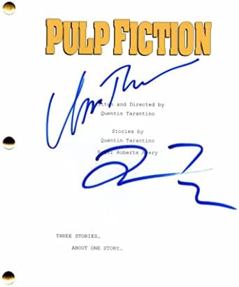 Quentin Tarantino e Uma Thurman assinaram Script de filme completo de Pulp Fiction - estrelado: Samuel L Jackson, Uma Thurman