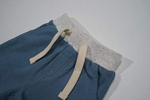 Teach Leanbh meninos de 2 pacote de shorts cor de contraste de algodão com cordão 3-24 meses