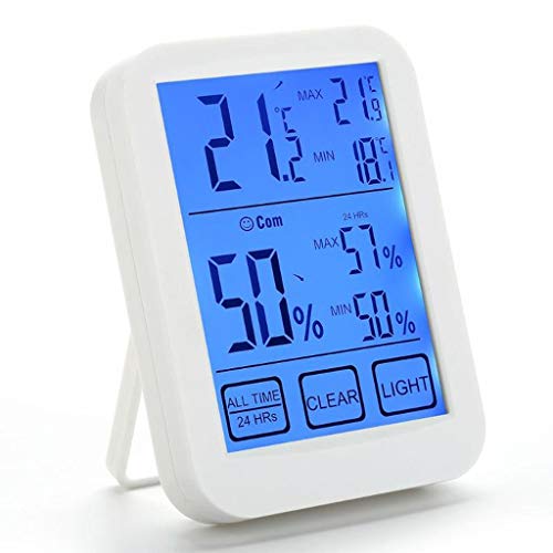 Senva de toque Yasez Hygrômetro digital Hygrômetro Eletrônico LCD Medidor de umidade de temperatura