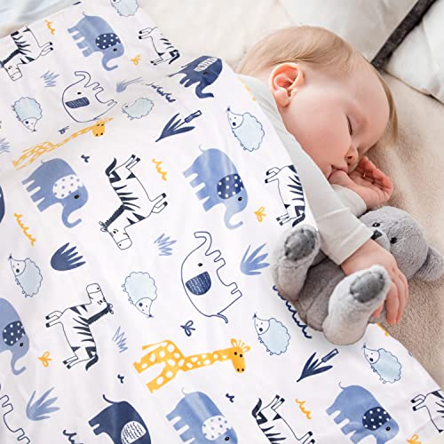 Cobertor de bebê Homritar para meninos e meninas Minky macio com backing pontilhado de duas camadas, animais de floresta fofos impressos