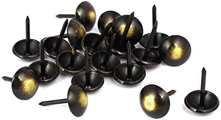 Aexit Leather Sofá pregos, parafusos e prendedores redondos de redonda de cabeça de cabeça presa preto tons de bronze 11