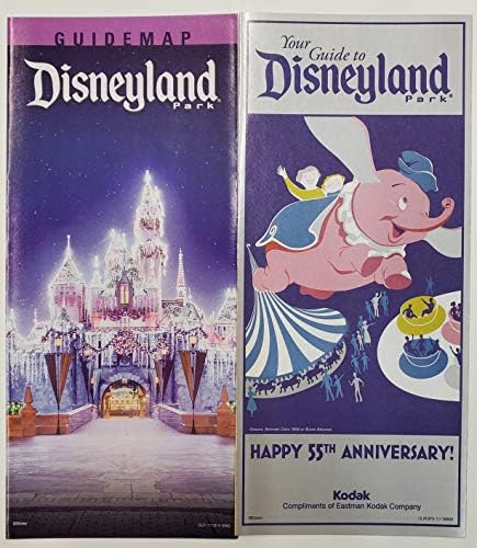 Disneyland Park Conjunto de 8 guias turísticos de mapa com 50º aniversário California Adventure Darth Vader Dumbo Big