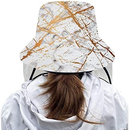 Lifecustomize viseira de chapéu de pescador com cobertura, padrão de mármore Cap de protetor Summer moda moda dobrável chapéu UV Proteção anti-saliva à prova de poeira