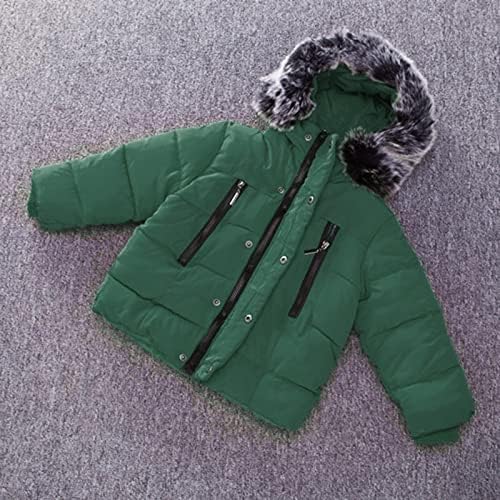 Crianças de criança meninas meninos meninos de inverno Costure o colarinho de lã do casaco de lã de lixo