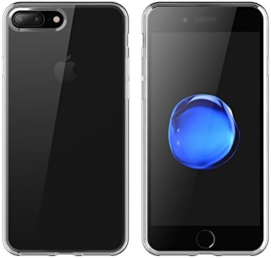 Technext020 iPhone 7 Plus Clear Case/iPhone 8 Plus Clear Case, Silicone Ultra Slim Fit à prova de choque TPU Soft Gel Cover