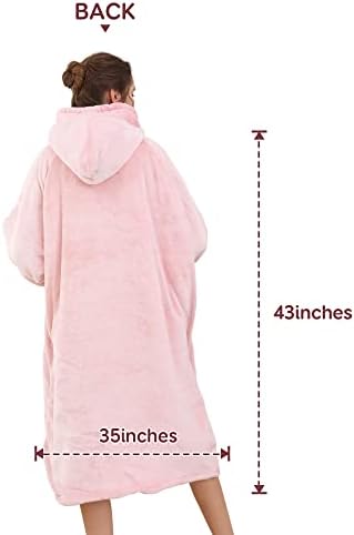 Capuz de cobertor Pawque para crianças, moletom de cobertor vestível de grandes dimensões com microfibra super quente e sherpa,
