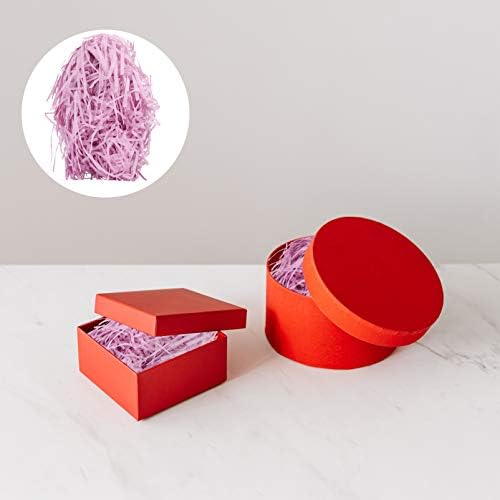 Toyandona 60g Pink Crinkle Cut Paper Shred Filler para embrulho de presente de cesta de cesto enchendo a caixa de preenchimento