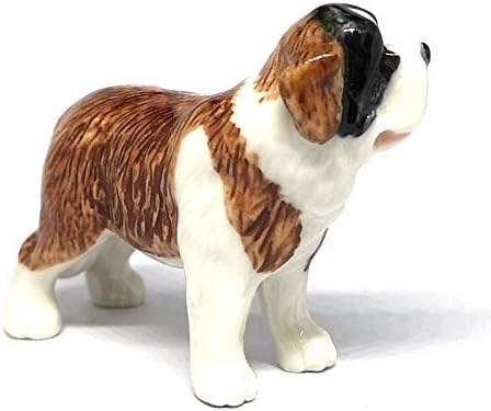 Zoocraft Saint Bernard Cão Cerâmica Feliz em pé pintada de porcelana Decoração colecionável de presente