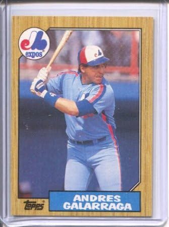 2 1987 Topps Montrel Expos Baseball Cards Andres Galarraga 272 e Jeff Reardon 165 Nm Cartões de beisebol da condição
