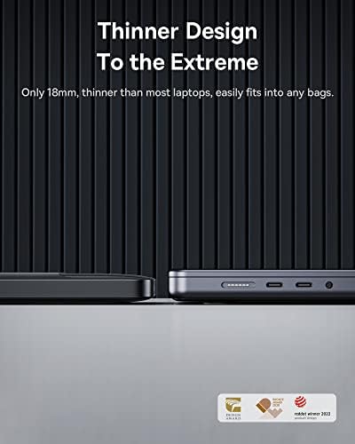 Baseus Laptop Power Bank, carregador portátil de 20000mAh 100W Bateria de carregamento rápido com USB C, versão de alta densidade,