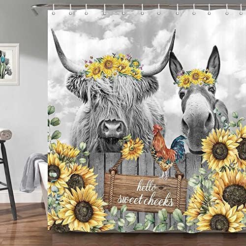 Torich Funny Highland Cow Donkey Curina
