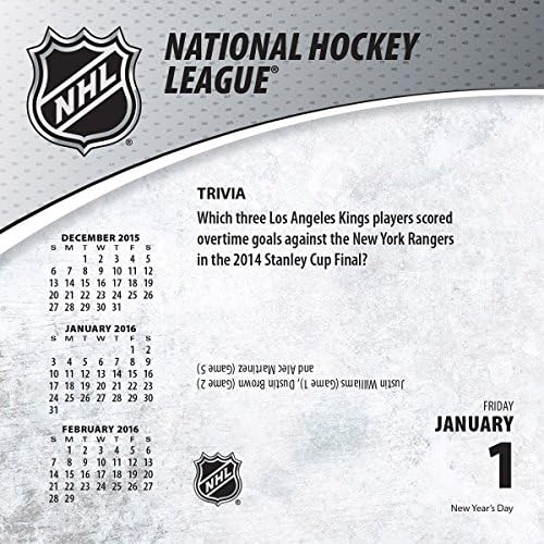 Turner NHL All Team Box Calendar, janeiro-dezembro