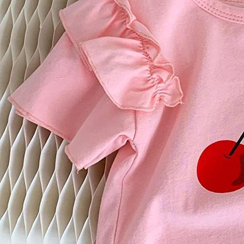 Meninas de verão Baby Cherry Pattern Camise