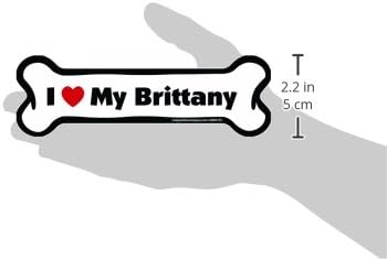 Imagine este ímã do carro ósseo, eu amo minha Brittany, de 2 polegadas por 7 polegadas