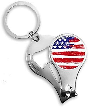 Estrelas e listras escova de ar America Flag nipper ring ring chave de corrente abridor de garrafa clipper