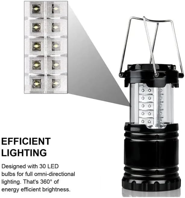 Lanterna LED Ultra Bright - LED LANTING LANTERN, PORTÁVEL BRILHO 30 LED LENTAS LENTAS LENTAS DE CAMPO para caminhadas, apagões