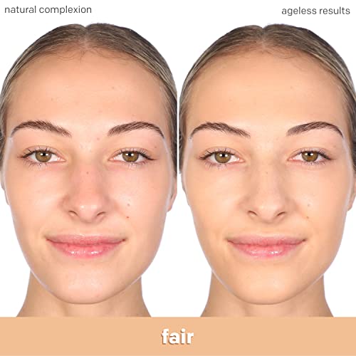 Fundação antienvelhecimento de Almay, maquiagem de face de sombra inteligente com ácido hialurônico, niacinamida, vitamina
