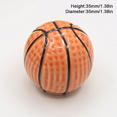 Maça de gaveta de cerâmica de desenho animado com parafuso Holoque da forma de futebol de basquete Pull Pull Hole de 35