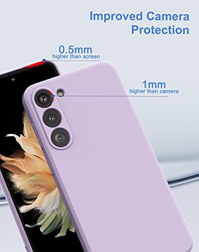 Caso de silicone Foluu para Samsung Galaxy S23, Caixa de para -choque de borracha em gel líquido com cobertura de camisão de