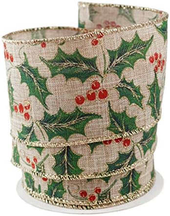 Frosty Snowman Holiday Fable Wired Ribbon 40 - 2,5 x 10 jardas