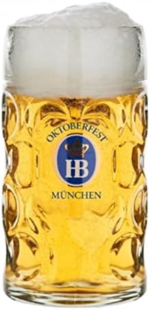 1 litro HB Hofbrauhaus Oktoberfest Edition Dimpled Glass Beer Stein