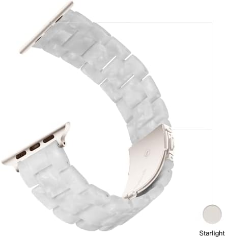LS Apple Watch Band -Resin Iwatch Band Compatível com Apple Watch Ultra 49mm Starlight Series 8 Series 7 Series 6