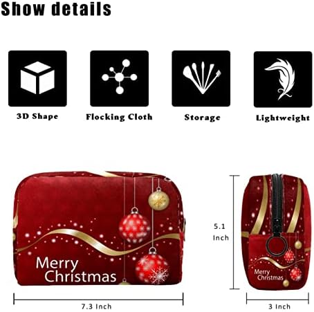 Bolsas de maquiagem de tbouobt para mulheres, pequenas bolsas de maquiagem, bolsas de viagem, ouro vermelho de Natal