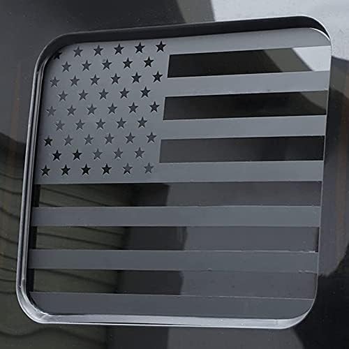 Decalque da janela do meio traseiro de Zhizhong Fits 2015-2023 Ford F150 F250 F350, American Flag Back Sliding Window Sticker