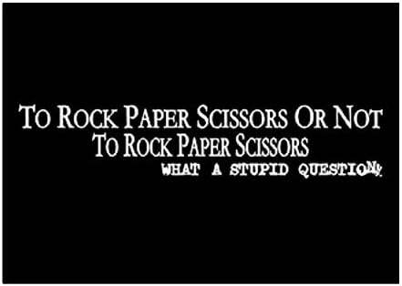 Teeburon to Rock Paper Scissors ou não para balançar uma tesoura de papel, que pacote de adesivo de pergunta estúpido x4 6 x4