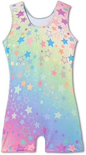 Pacote de Larafáticos de Ginástica do Rainbow Star para meninas e crianças Hotpink Unicorn Bikeard Tamanho 3T 4T