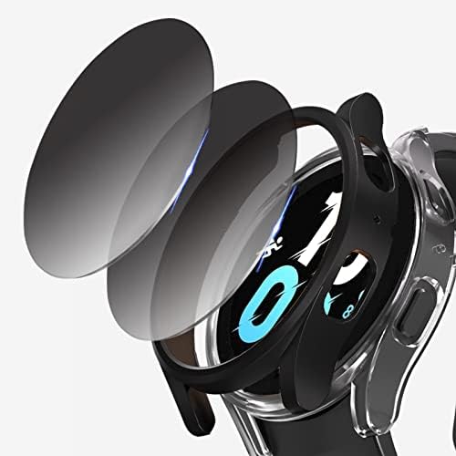 Hasdon [2 + 2 Pacote de protetor de privacidade Pacote Caso para Samsung Galaxy Watch 4 / Galaxy Watch 5 40mm, cobertura