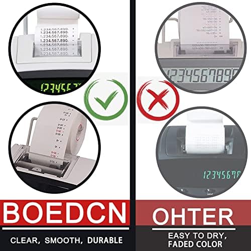 Substituição de fita de calculadora compatível com Boedcn 2 Pack para Casio HR-100TM HR-170RC IR-40T Roller de tinta Compatível