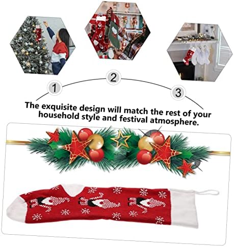 Bolsa de presente Soimiss 1PC Presente decorações de Santa Ornamento Papai Noel Sack Papai Noel Sabedas meias de férias de pelúcia