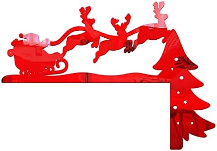 2022 Presente de decoração de Natal para amigos da família Christmas 3D Elks Sleigh Sleigh Acrílico Espelhado Adesivo Início