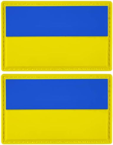 Patch tático ucraniano da bandeira da Ucrânia da JBCD - adesivo de borracha PVC e adesivo