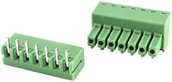 Aexit Green 7pin Audio & Video Acessórios de vídeo 3,5 mm Spacacamento PCB Bloco de parafuso 300V Conectores e adaptadores