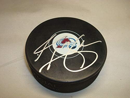 Andrew Bodnarchuk assinou o Colorado Avalanche Hockey Puck autografado 1a - Pucks autografados da NHL