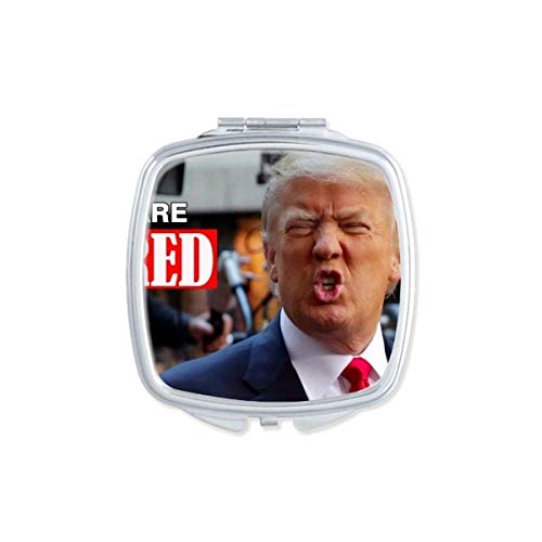 Presidente Americano Interior Grande Imagem Mirror Portátil Compact Pocket Maquia